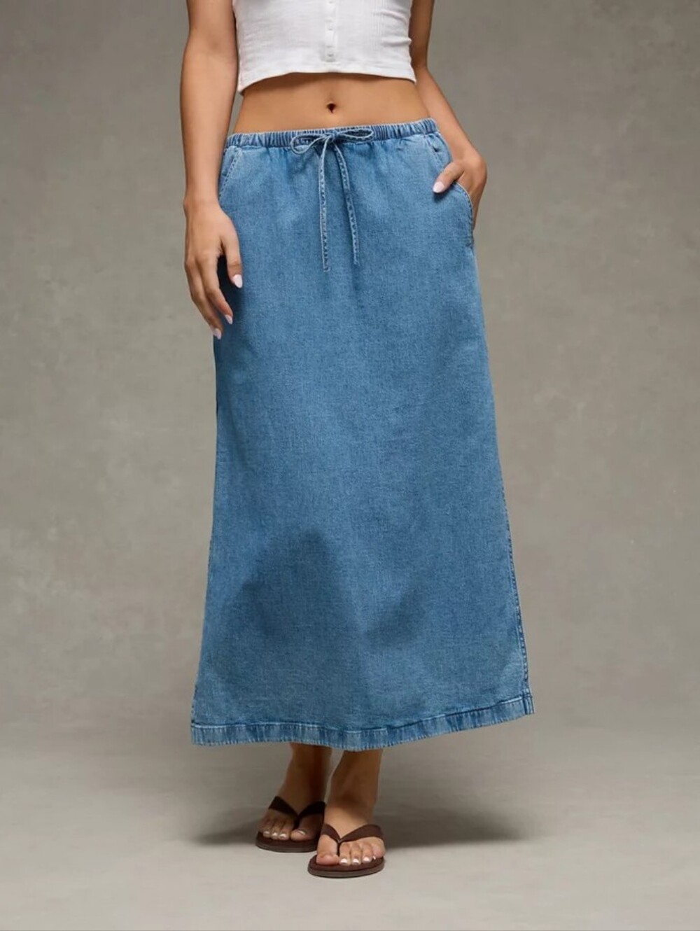 AE Dreamy Drape Pull-On Maxi Skirt